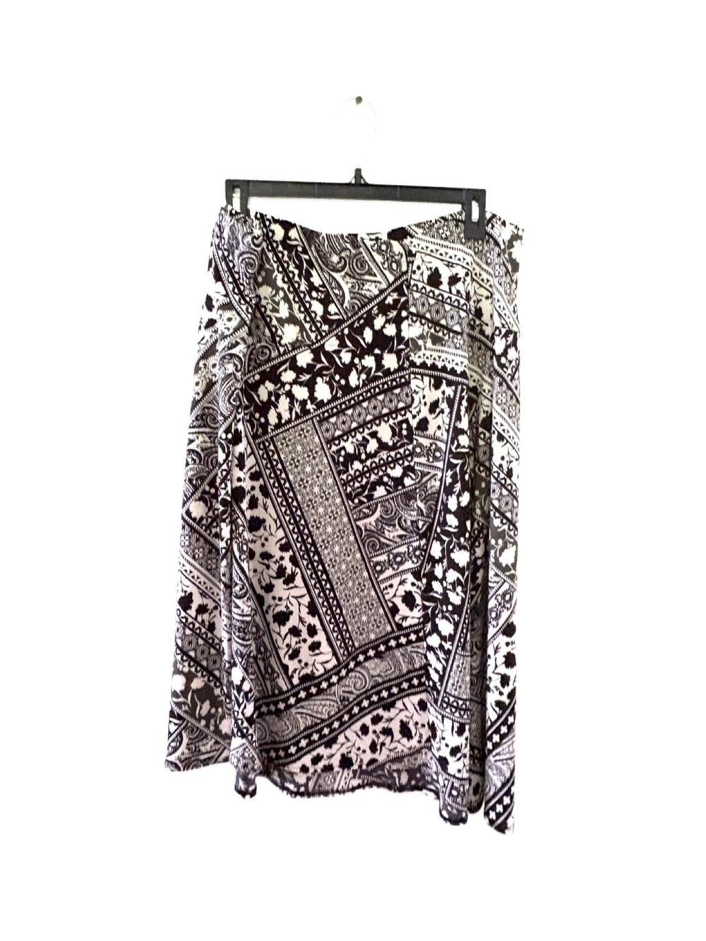 Black & White Patterned A-Line Women's Skirt